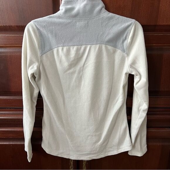 Old Navy White & Light Gray Half-Zip Long Sleeve Performance Fleece Sweater XS - Picture 3 of 3